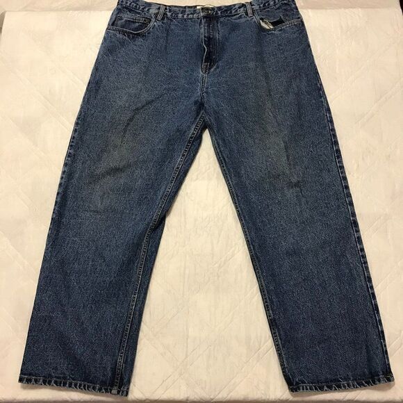 Faded Glory relaxed‎ fit blue jeans 44X32 - Picture 1 of 4